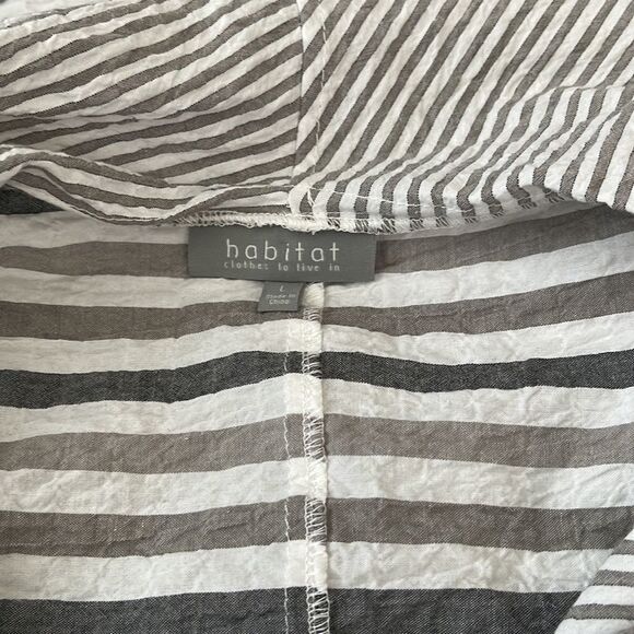 Habitat Catalina Stripe Swing Pocket Sleeveless Cowl Top - Picture 2 of 4